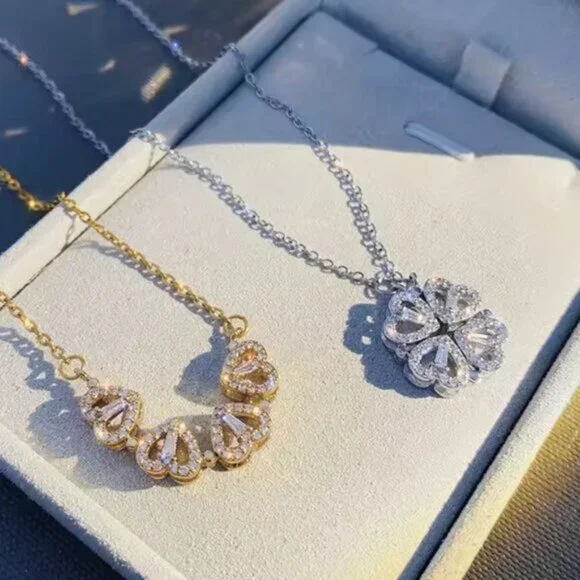 4 Leaf Clover Infinity Necklace 925 Sterling Silver - Picture 5 of 5